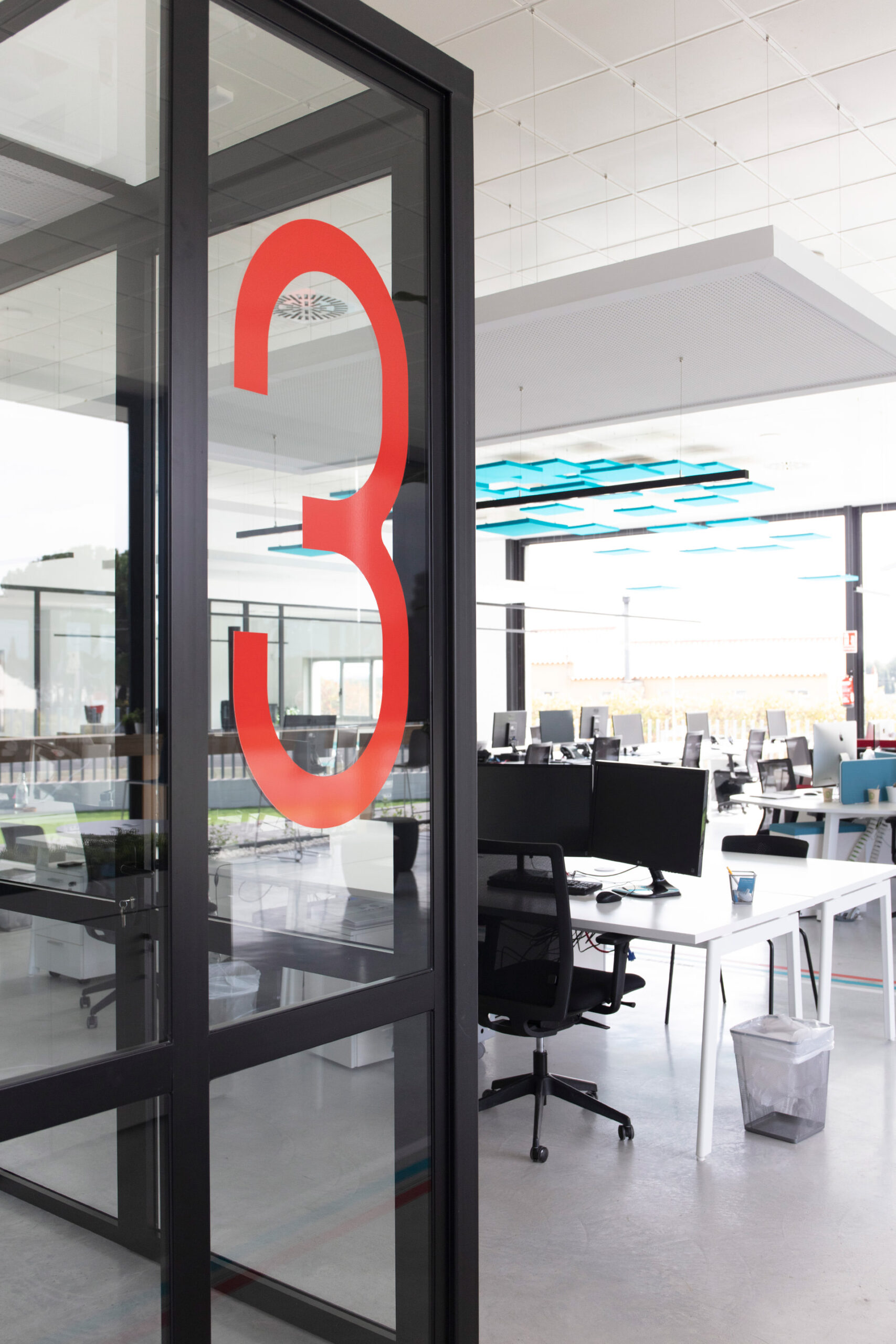 Vista del núcleo central de las oficinas.