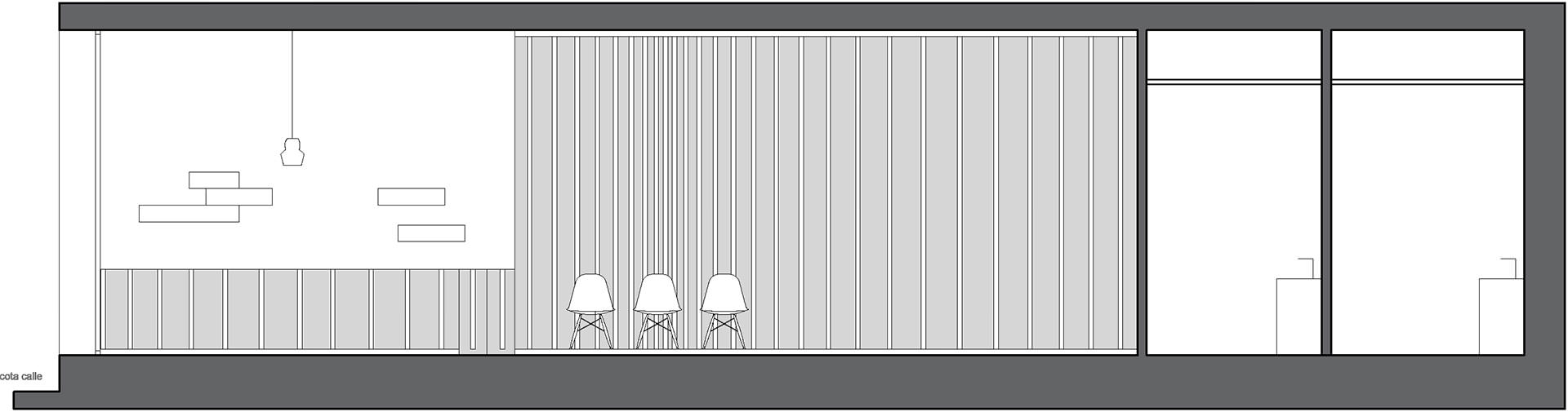 Planos en alzado de la clínica veterinaria.